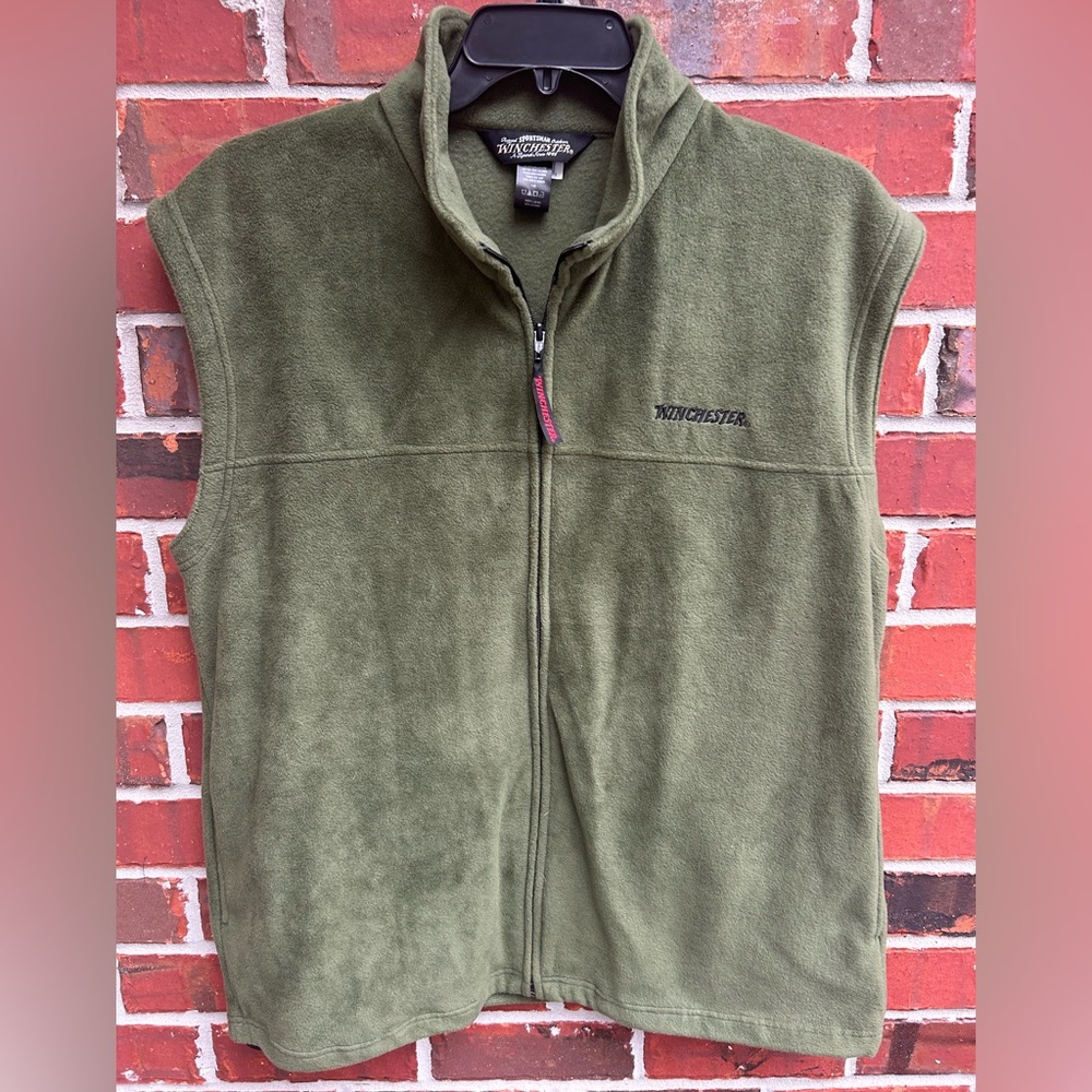 Winchester Men’s Large Green Full Zip Fleece Vest